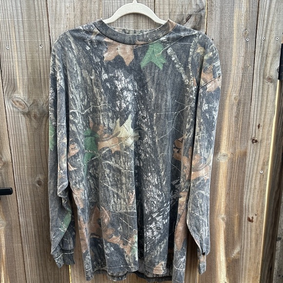 Vintage Jerzees Camouflage Long Sleeve Shirt size Large - Picture 1 of 5